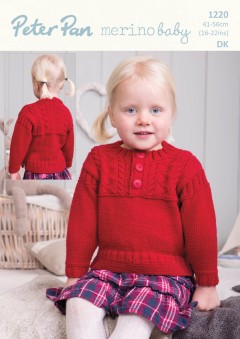 Peter Pan P1220 Guernsey Style Sweater in Merino Baby DK (downloadable PDF)
