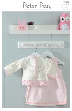 Peter Pan P1327 Crochet Jacket in Baby Cotton DK (leaflet)