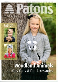 Patons 3933 - Fab DK Woodland Animals...Kids Knits & Fun Accessories (leaflet)