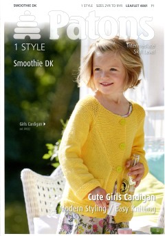 Patons 4061 - Smoothie DK Cute Girls Cardigan (leaflet)