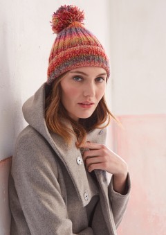 Patons - Pom Pom Hat in Colour Mix (downloadable PDF)