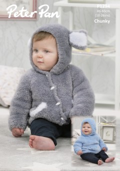 Peter Pan P1294 Hooded Sweater and Jacket in Precious Chunky (downloadable PDF)