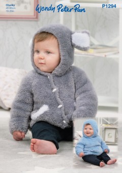 Peter Pan P1294 Hooded Sweater and Jacket in Precious Chunky (leaflet)
