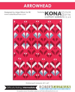 Kona Cotton Solids - Arrowhead Quilt Pattern (downloadable PDF)