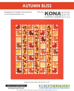 Kona Cotton Solids - Autumn Bliss Quilt Pattern (downloadable PDF)