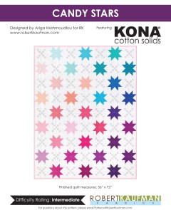 Kona Cotton Solids - Candy Stars Quilt Pattern (downloadable PDF)