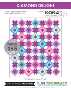 Kona Cotton Solids - Diamond Delight Quilt Pattern (downloadable PDF)
