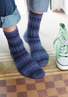 Regia - Ribbed Socks with Slipped Stitches in Regia 4 Ply (downloadable PDF)