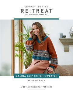 West Yorkshire Spinners- Galina Slip Stitch Sweater in ReTreat (downloadable PDF)