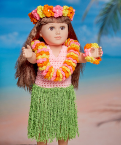Red Heart - Aloha Hula Doll in Super Saver (downloadable PDF)