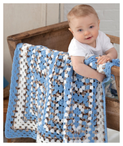 Red Heart - Around the Block Baby Blanket in Red Heart Soft (downloadable PDF)