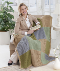 Red Heart - Autumn Throw in Soft (downloadable PDF)
