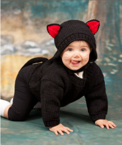 Red Heart - Baby Black Cat in Super Saver (downloadable PDF)