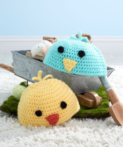 Red Heart - Baby Chick Hats in Super Saver (downloadable PDF)