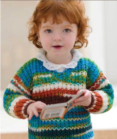Red Heart - Baby Sweater in Super Saver (downloadable PDF)