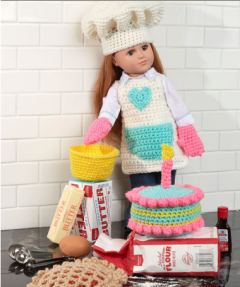 Red Heart - Baking Chef Doll in Super Saver (downloadable PDF)