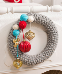 Red Heart - Be Merry Knit Wreath in Soft (downloadable PDF)