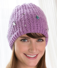 Red Heart - Bling Beanie in Super Saver (downloadable PDF)