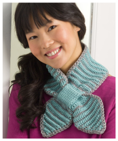 Red Heart - Bow Tie Neck Warmer in Red Heart Soft (downloadable PDF)
