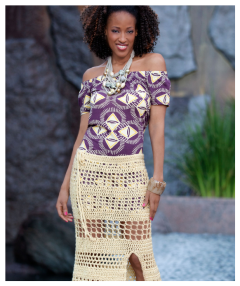Red Heart - Caribbean Skirt in Red Heart Soft (downloadable PDF)