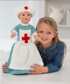 Red Heart - Caring Nurse Doll to Knit in Soft (downloadable PDF)