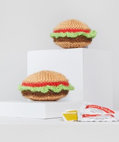 Red Heart - Yummy Knitted Hamburgers in Amigurumi (downloadable PDF)