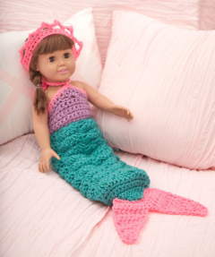 Red Heart - Mermaid Doll Outfit in Super Saver (downloadable PDF)