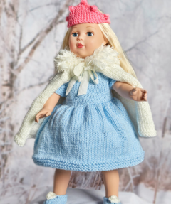 Red Heart - Royal Princess Doll Outfit in Super Saver (downloadable PDF)