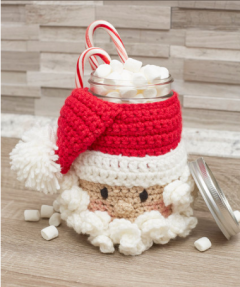 Red Heart - Santa Candy Jar in Super Saver (downloadable PDF)