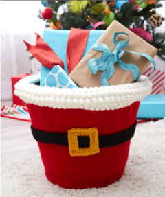 Red Heart - Sant's Gift Basket in Super Saver (downloadable PDF)