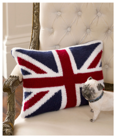 Red Heart - Union Jack Pillow in Red Heart Soft (downloadable PDF)