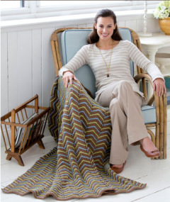Red Heart - Zig Zag Ease Throw in Super Saver (downloadable PDF)