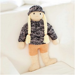 Rico Baby 1042 (downloadable PDF) Doll with Sweater and Hat in Baby Dream DK