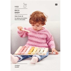 Rico Baby 1153 (downloadable PDF) Cardigan and Sweater in Baby Dream DK