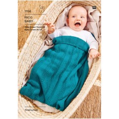 Rico Baby 1156 (downloadable PDF) Sleeping Bags in Baby Dream Tweed DK and Baby Dream Uni DK