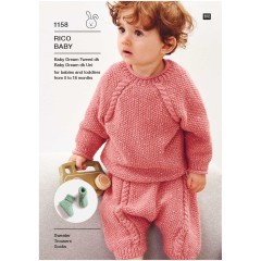 Rico Baby 1158 (Leaflet) Sweater, Trousers and Socks in Baby Dream Tweed DK and Baby Dream Uni DK