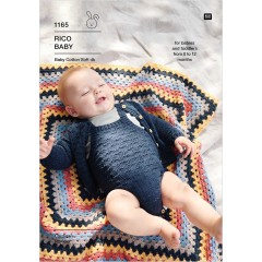 Rico Baby 1165 Cardigan and Romper in Baby Cotton Soft DK (leaflet)