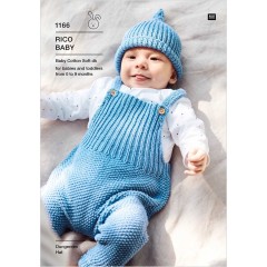 Rico Baby 1166 Dungarees and Hat in Baby Cotton Soft DK (leaflet)
