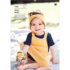 Rico Baby 1168 Pinafore and Headband in Baby Cotton Soft DK (leaflet)
