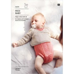 Rico Baby 1171 Cardigan and Romper in Baby Cotton Soft DK (downloadable PDF)