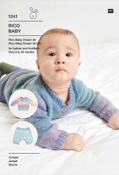 Rico Baby 1241 Jumper, Jacket and Shorts in Baby Dream DK and Baby Dream Uni DK (leaflet)