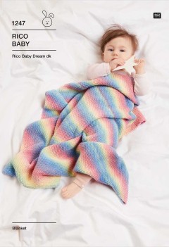 Rico Baby 1247 Blanket in Baby Dream DK (downloadable PDF)