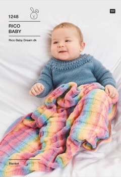 Rico Baby 1248 Blanket in Baby Dream DK (downloadable PDF)
