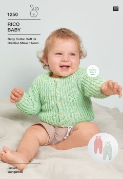 Rico Baby 1250 Jacket and Dungarees in Baby Cotton Soft DK and Creative Make it Neon (leaflet)