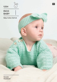 Rico Baby 1254 Sweater and Headband in Baby Cotton Soft DK (leaflet)