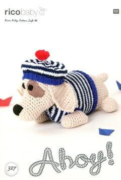 Rico Baby 327  (downloadable PDF) Baby Cotton Soft Maritime Crochet Dog (DK)