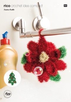 Rico Crochet Idea Compact 699 (Leaflet) Poinsettia and Christmas Tree in Creative Bubble (DK)
