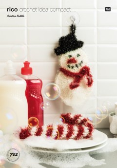 Rico Crochet Idea Compact 702 (Leaflet) Snowman and Candy Cane in Creative Bubble (DK)