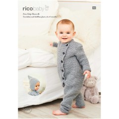 Rico Baby 930 (Leaflet) Onesie and Hat in Baby Classic DK