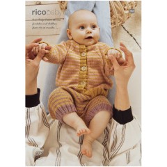 Rico Baby 975 (Leaflet) Stripe Jacket and Trousers in Baby Dream Uni (DK)